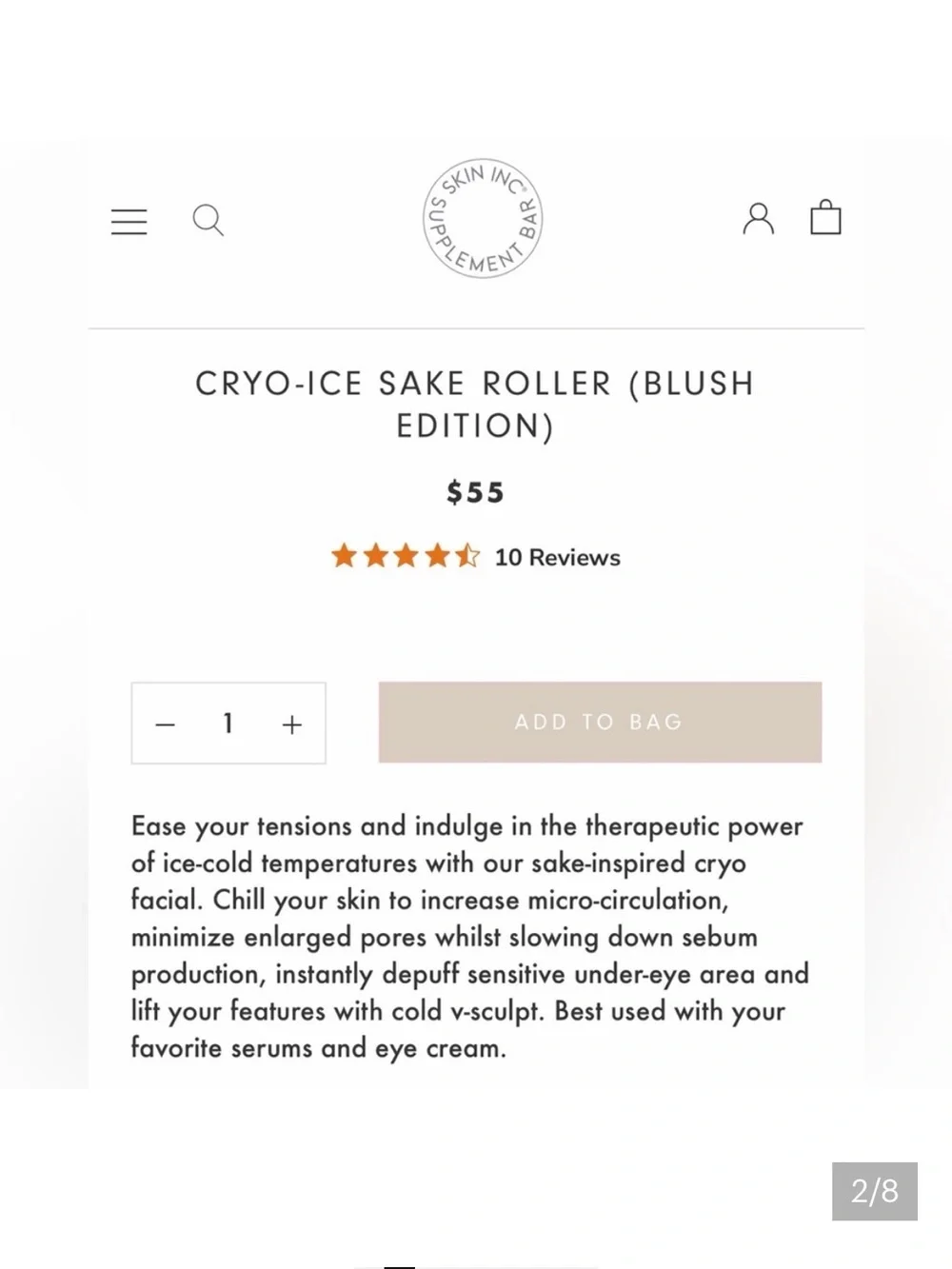 SKIN INC Cyno Ice Sake Roller